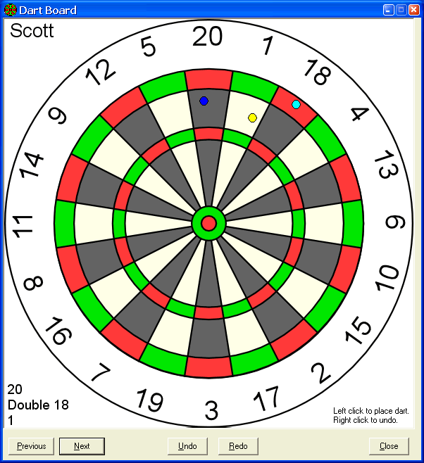 Graphical Dart Board